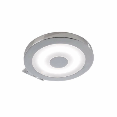 Deko-Light Möbelaufbauleuchte, Spiegel Rund, 4,5 W, 4000 K, Silber, Mini AMP, Spannungskonstant, 12 V/DC