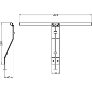 Möbelaufbauleuchte, Lucy II, 5,4 W, DIM, 3000 K, Grau, Spannungskonstant, 12 V/DC