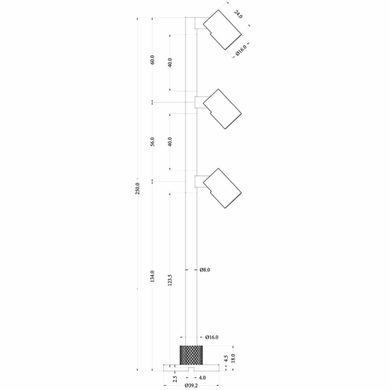 Deko-Light Vitrinenleuchte, Herculis Triple 250 mm, 3 W, 3000 K, Silber, Stromkonstant, 9 V/DC, Bemessungsstrom