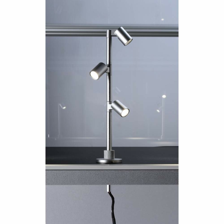 Deko-Light Vitrinenleuchte, Herculis Triple 250 mm, 3 W, 3000 K, Silber, Stromkonstant, 9 V/DC, Bemessungsstrom