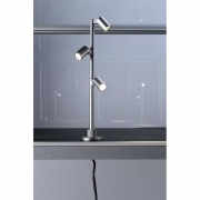 Vitrinenleuchte, Herculis Triple 250 mm, 3 W, 3000 K, Silber, Stromkonstant, 9 V/DC, Bemessungsstrom