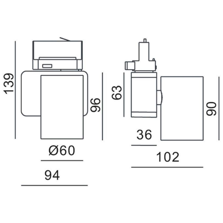 Deko-Light 3-Phasen-Spot, Nihal Mini, 15 W, DIM, 3000 K, Schwarz, 220-240 V/AC, 50 / 60 Hz