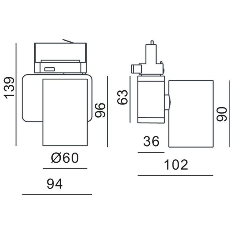 Deko-Light 3-Phasen-Spot, Nihal Mini, 15 W, DIM, 4000 K, Silber, 220-240 V/AC, 50 / 60 Hz