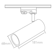3-Phasen-Spot, Pleione Focus I, 15 W, 4000 K, Weiß, 100-277 V/AC, 50 / 60 Hz