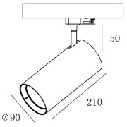 3-Phasen-Spot, Horus, 30 W, 3000 K, Weiß, 220-240 V/AC, 50 / 60 Hz