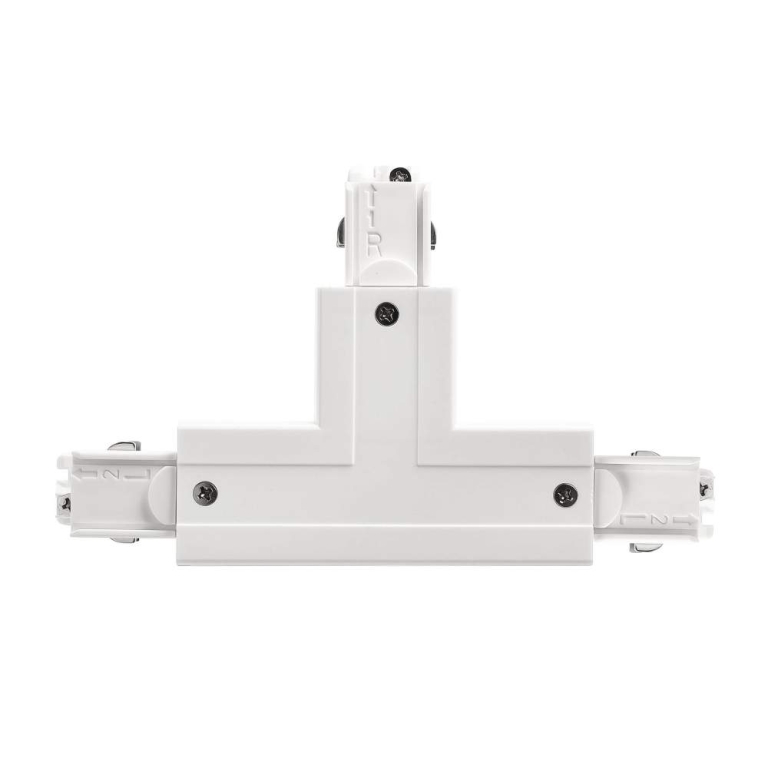 Deko-Light 3-Phasen Schienensystem, D Line T-Verbinder rechts-rechts-links mit Wechselmechanik, Verkehrsweiß RA