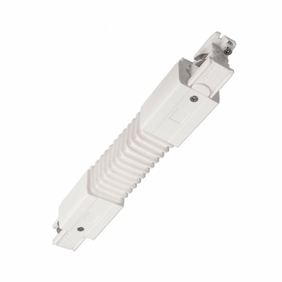 Deko-Light 3-Phasen Schienensystem, D Line Flexverbinder links-rechts, Verkehrsweiß RAL 9016, 220-240 V/AC