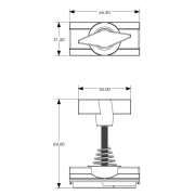 3-Phasen Schienensystem, D Line Montageadapter für Zusatzkomponenten max. 10kg, M6, Graphitschwarz R
