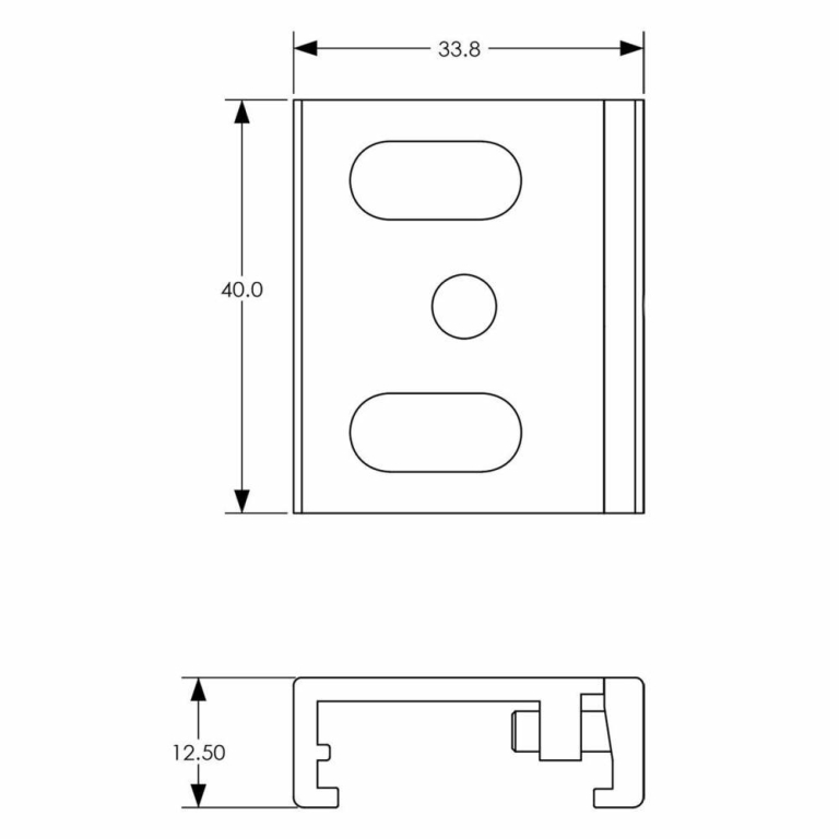 Deko-Light 3-Phasen Schienensystem, D Line Montagehalter Deckenbefestigung Flex, Graphitschwarz RAL 9011