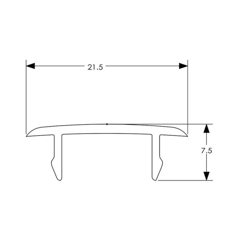 Deko-Light 3-Phasen Schienensystem, D Line Abdeckblende Einbaustromschiene, Graphitschwarz RAL 9011