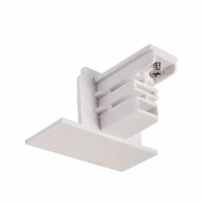 Deko-Light 3-Phasen Schienensystem, D Line Endkappe für Einbauschiene, Reinweiß RAL 9010