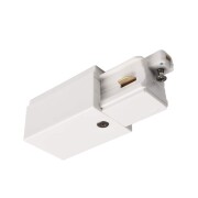 1-Phasen Schienensystem, D One Einspeiser, links, weiß, Weiß, 220-240 V/AC