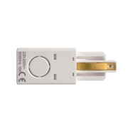1-Phasen Schienensystem, D One Einspeiser, rechts, weiß, Weiß, 220-240 V/AC