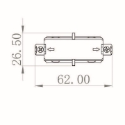 1-Phasen Schienensystem, D One Mini-Längsverbinder, schwarz, Schwarz, 220-240 V/AC