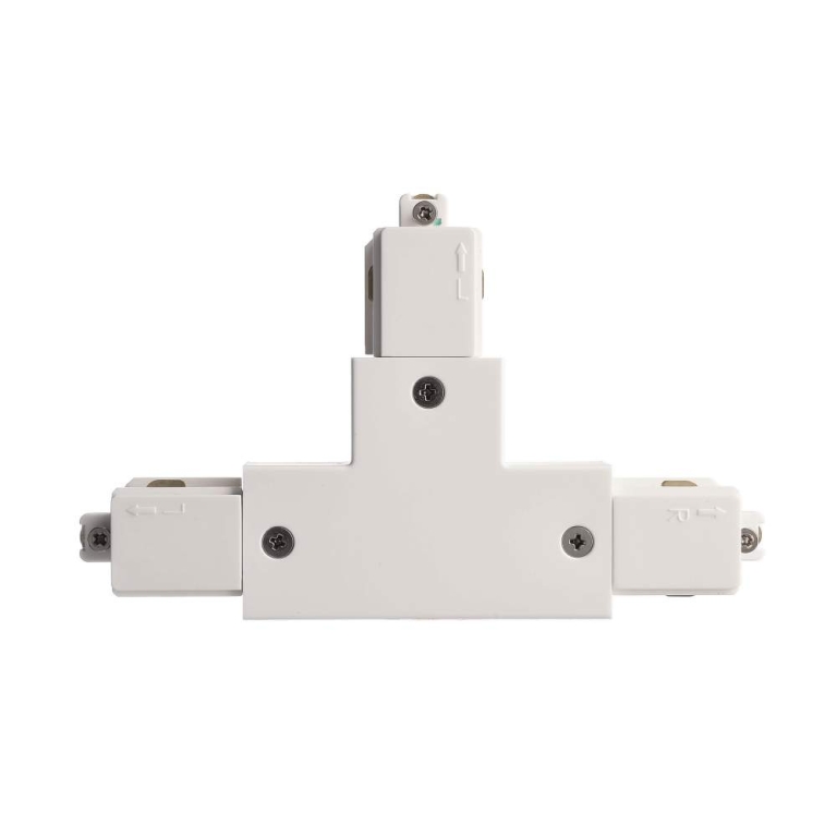 Deko-Light 1-Phasen Schienensystem, D One T-Verbinder, rechts-links-links, weiß, Verkehrsweiß RAL 9016, 220-240