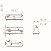 1-Phasen Schienensystem, D One 1-Phasen Adapter für Leuchtenmontage inkl. Montagezubehör, schwarz, G