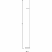 Pollerleuchte, Nova 1100 mm, 1x max. 40 W E27, Silber, 220-240 V/AC, 50 / 60 Hz