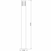 Pollerleuchte, Estada 1000 mm, 1x max. 11 W E27, Silber, 220-240 V/AC, 50 / 60 Hz