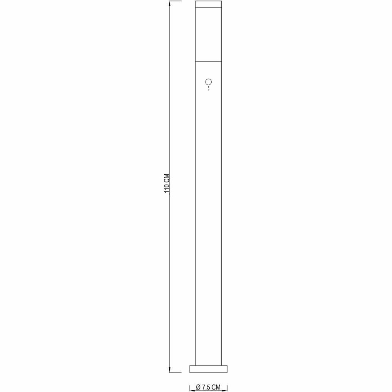 Deko-Light Pollerleuchte, Nova Motion 1100 mm, 1x max. 40 W E27, Silber, 220-240 V/AC, 50 / 60 Hz
