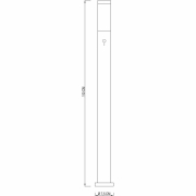 Pollerleuchte, Nova Motion 1100 mm, 1x max. 40 W E27, Silber, 220-240 V/AC, 50 / 60 Hz