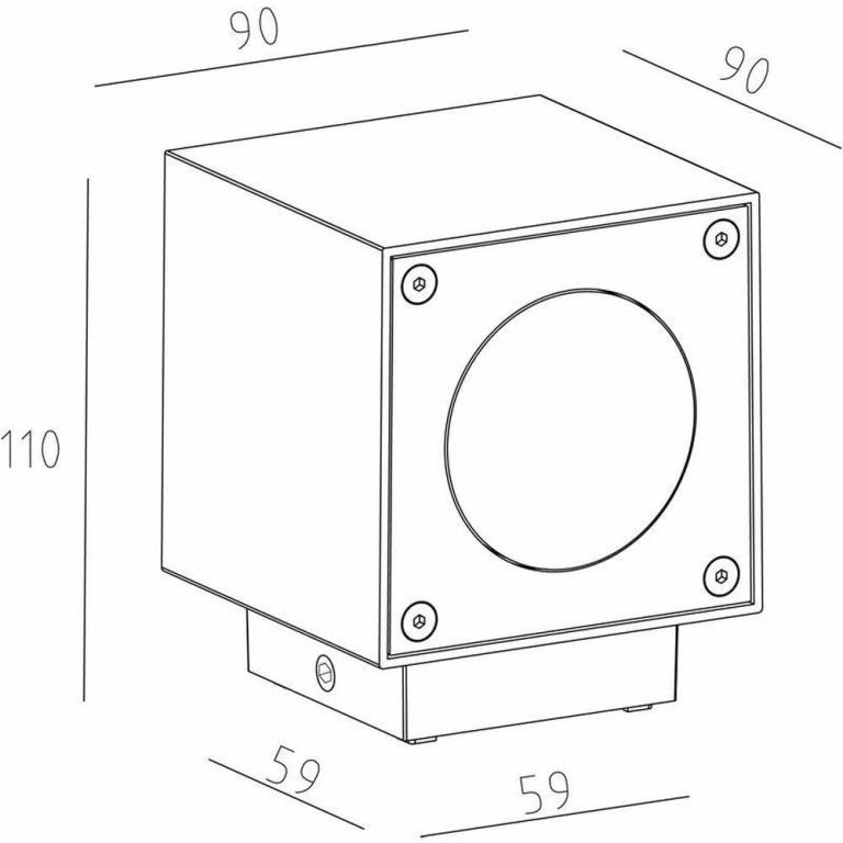 Deko-Light Wandaufbauleuchte, Cubodo B, 5,7 W, 3000 K, Braun, 220-240 V/AC, 50 / 60 Hz
