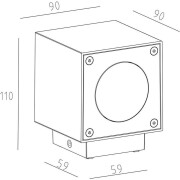 Wandaufbauleuchte, Cubodo W, 5,7 W, 3000 K, Weiß, 220-240 V/AC, 50 / 60 Hz