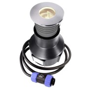 Bodeneinbauleuchte, Fornac, 2,7 W, 3000 K, Silber, Spannungskonstant, 24 V/DC