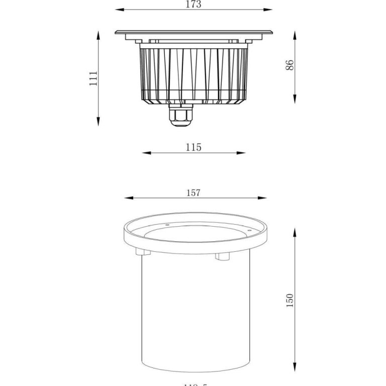 Deko-Light Bodeneinbauleuchte, Canum, 17 W, RGB, Silbe, Spannungskonstant, 24 V/DC