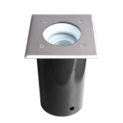 Bodeneinbauleuchte, Pavo Eckig Set, 1x max. 9 W GU10, Silber, 220-240 V/AC, 50 / 60 Hz