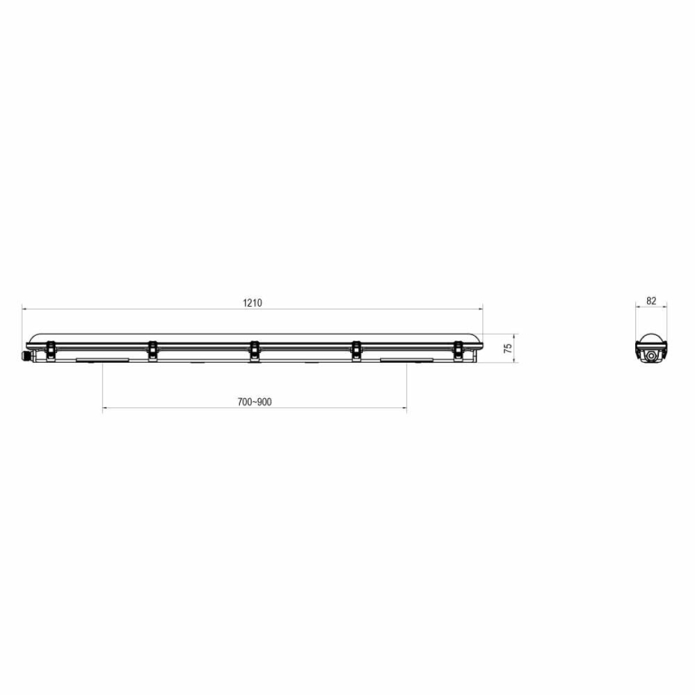 Deko-Light Feuchtraumleuchte, Tri Proof Basic, 36 W, 4000 K, 220-240 V/AC, 50 / 60 Hz