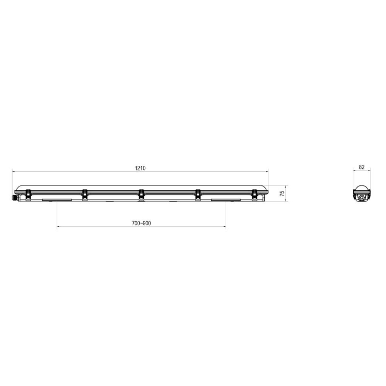 Deko-Light Feuchtraumleuchte, Tri Proof Basic, Motion, 36 W, 4000 K, 220-240 V/AC, 50 / 60 Hz