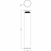 Pollerleuchte, Faro 100, 24 W, DALI, 3000 K, grau, 200-240 V/AC, 50 / 60 Hz