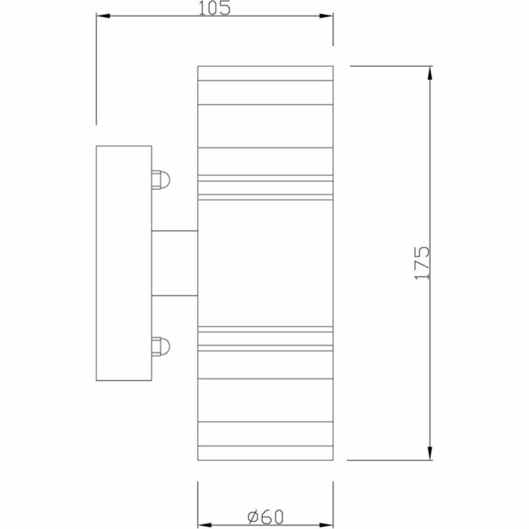 Deko-Light Wandaufbauleuchte, Zilly II Up and Down, 2x max. 35 W GU10, Silber, 220-240 V/AC, 50 / 60 Hz