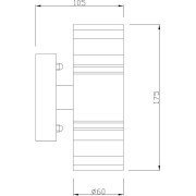 Wandaufbauleuchte, Zilly II Up and Down, 2x max. 35 W GU10, Silber, 220-240 V/AC, 50 / 60 Hz