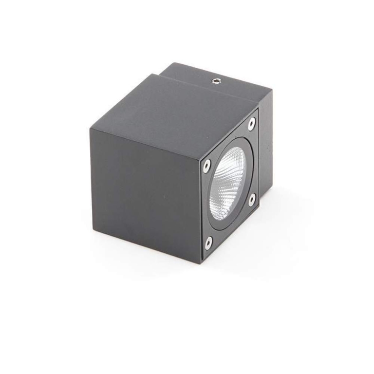 Deko-Light Wandaufbauleuchte, Cubodo II Single Mini, 5 W, 3000 K, Grau, 220-240 V/AC, 50 / 60 Hz