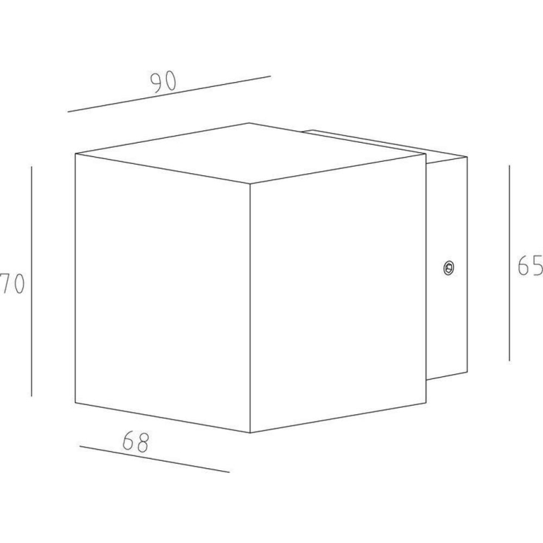Deko-Light Wandaufbauleuchte, Cubodo II Single Mini, 5 W, 3000 K, Grau, 220-240 V/AC, 50 / 60 Hz