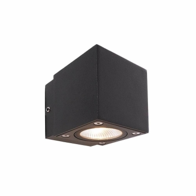 Deko-Light Wandaufbauleuchte, Cubodo II Single Mini, 5 W, 3000 K, Grau, 220-240 V/AC, 50 / 60 Hz