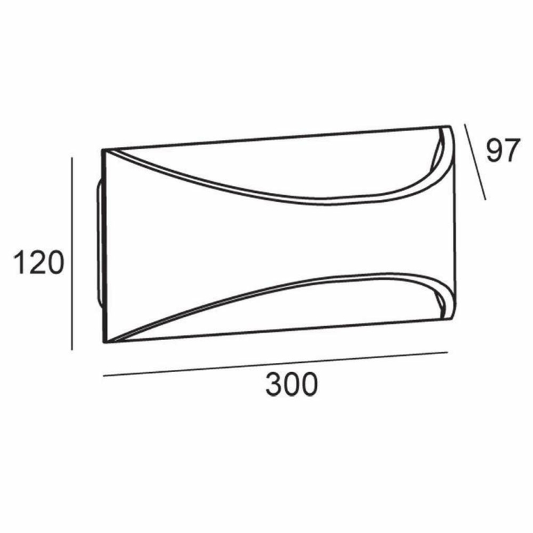 Deko-Light Wandaufbauleuchte, Uria 10 UP and Down, 11,2 W, 3000 K, Grau, 220-240 V/AC, 50 / 60 Hz