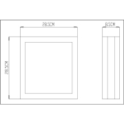 Wandaufbauleuchte, Scuti I Eckig, 2x max. 11 W E27, Silber, 220-240 V/AC, 50 / 60 Hz