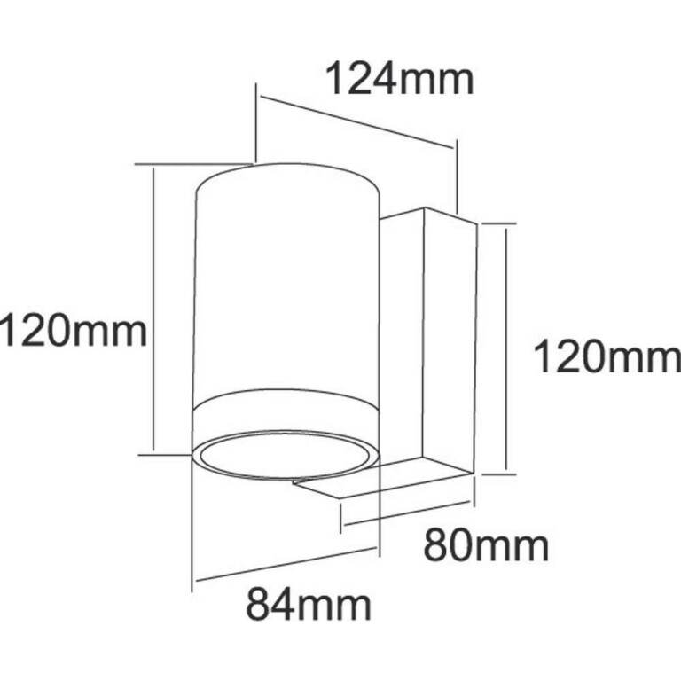 Deko-Light Wandaufbauleuchte, Mobby II Single, 10 W, DIM, 3000 K, Schwarz, 220-240 V/AC, 50 / 60 Hz