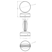 Wandaufbauleuchte, Maia I, 5 W, DIM, 3000 K, Weiß, 220-240 V/AC, 50 / 60 Hz