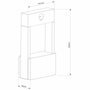 Wandaufbauleuchte, Chertan Motion, 15 W, 3000 K, Grau, 100-277 V/AC, 50 / 60 Hz