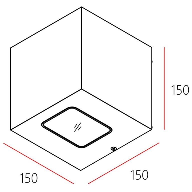 Deko-Light Wandaufbauleuchte, Jabbah Up and Down, DIM, 25 W, 3000 K, Grau, 220-240 V/AC, 50 / 60 Hz