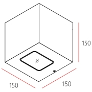 Wandaufbauleuchte, Jabbah Up and Down, DIM, 25 W, 3000 K, Grau, 220-240 V/AC, 50 / 60 Hz