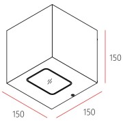 Wandaufbauleuchte, Jabbah, 13 W, DIM, 3000 K, Grau, 220-240 V/AC, 50 / 60 Hz
