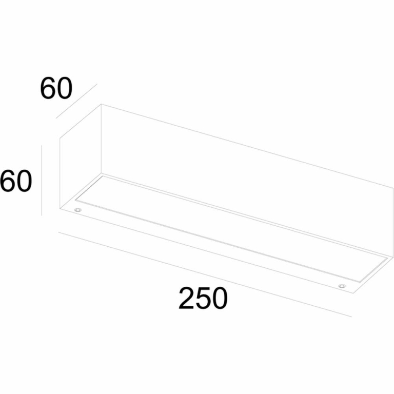 Deko-Light Wandaufbauleuchte, Linear I Single 250 mm, 8 W, 3000 K, Grau, 220-240 V/AC, 50 / 60 Hz