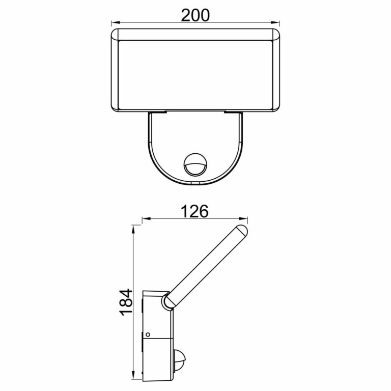 Deko-Light Wandaufbauleuchte, Alkes S Motion, 21 W, 3000 K, Grau, 220-240 V/AC, 50 / 60 Hz