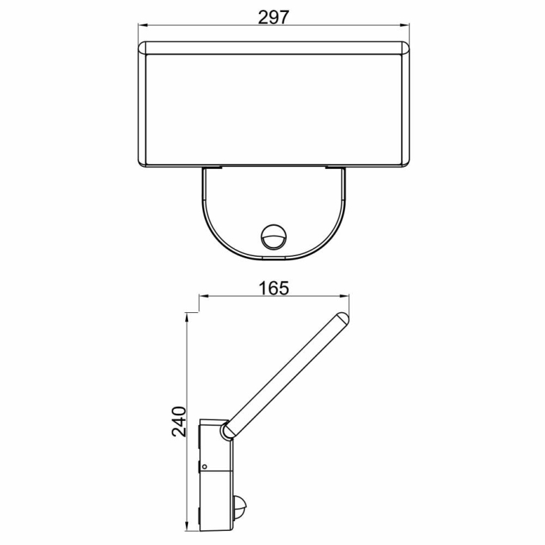 Deko-Light Wandaufbauleuchte, Alkes L Motion, 36 W, 3000 K, Grau, 220-240 V/AC, 50 / 60 Hz