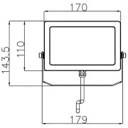 Fluter, Flood SMD, 15 W, 4000 K, Silber, 220-240 V/AC, 50 / 60 Hz