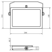Fluter, Flood SMD II, 45 W, 3000 K, Schwarz, 220-240 V/AC, 50 / 60 Hz